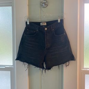 Agolde Dee Denim Shorts in Black